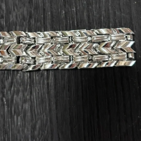 NEW Wide Silver Chain Link Bracelet 7" Silver Link Bracelet - Picture 5 of 8